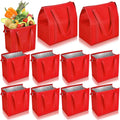 Insulated Shopping Bags 10-Pack 13 x 12 x 7 in - Reusable Cooler Totes
