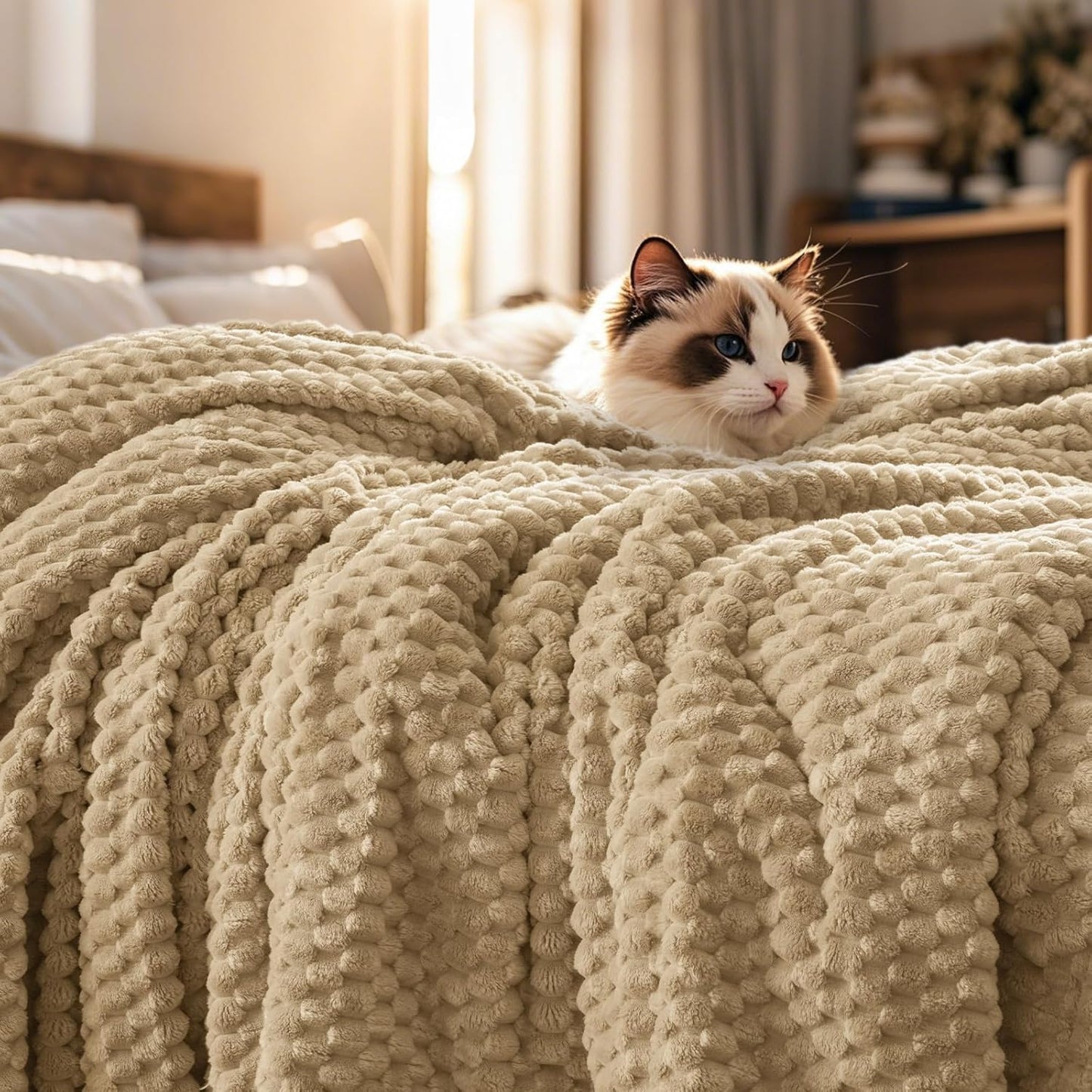 PHF Ultra Soft Flannel Fleece Blanket King Size for Cozy Comfort