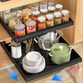 Pull Out Cabinet Organizers Expandable 2 Pack (13in-19in) - Slide Out