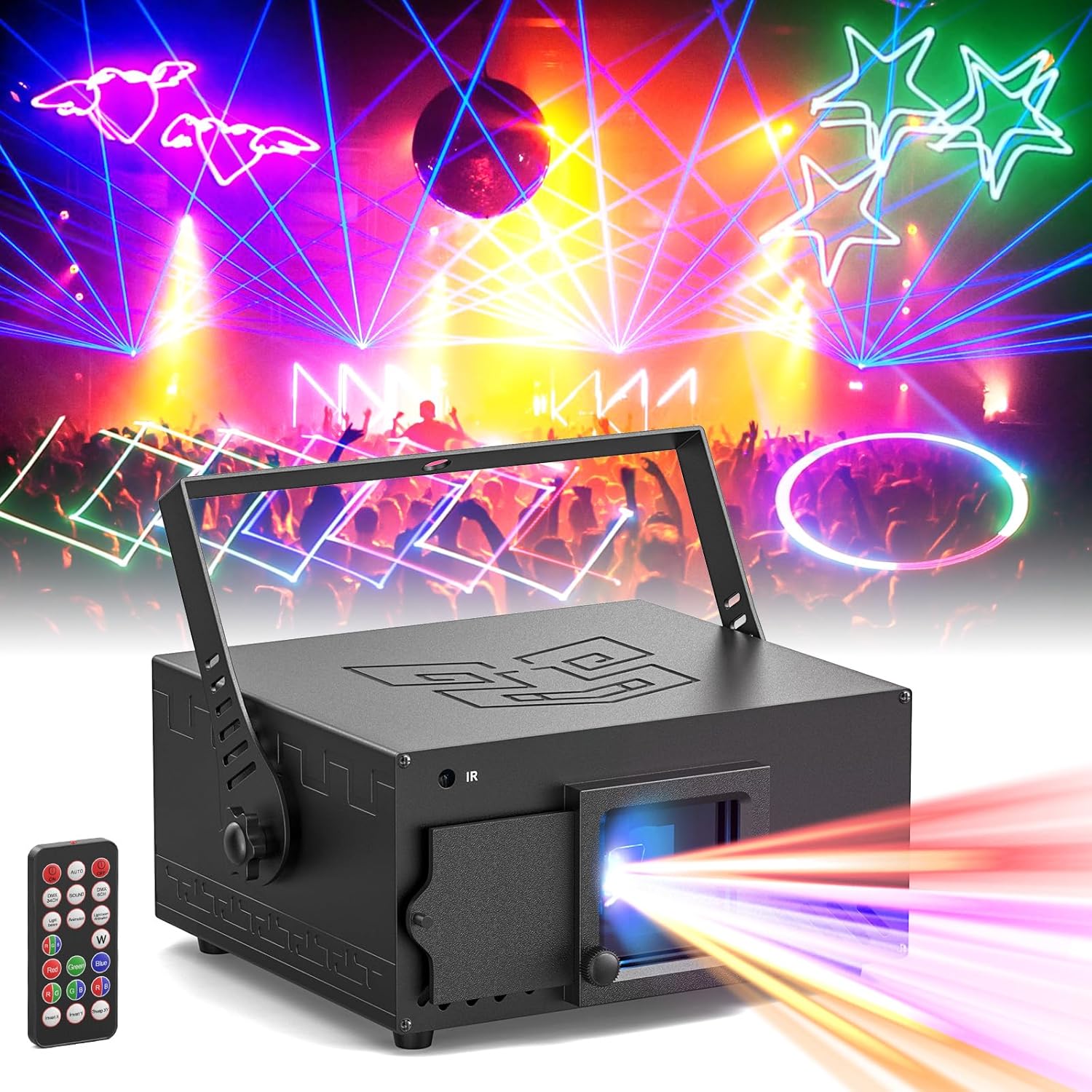Dynamic RGB Laser Stage Lighting - DMX512 Sound Control