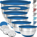 Priority Chef 6Pc Large Mixing Bowls With Lids Set - Airtight Storage