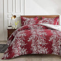 Burgundy Red Comforter Sheet Set Twin - 6 Piece All Season Bed in
