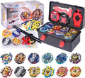 Battling Top Burst Gyro Toy Set 12 Spinning Tops with Launchers