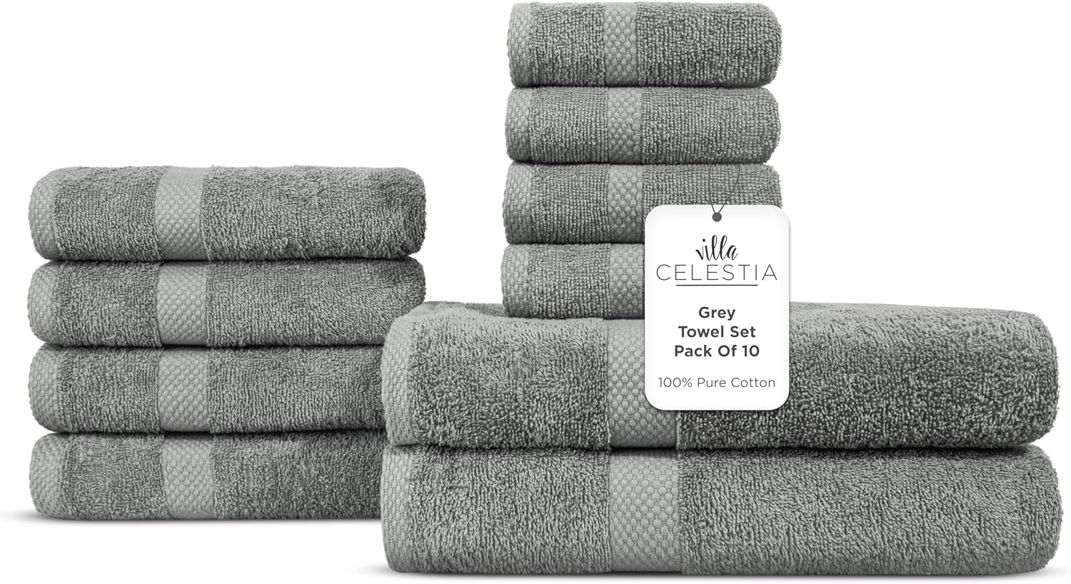Villa Celestia 100% Combed Cotton Bathroom Towel Set