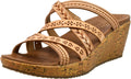 Skechers womens Beverlee Tiger Posse Wedge Sandal - Cushioned Style