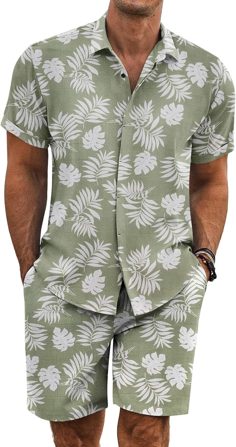COOFANDY Men's Summer Beach Outfits for Vacation and Fun