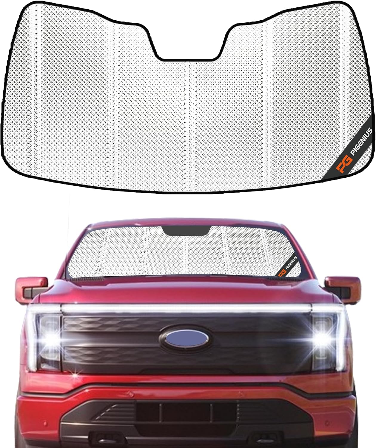 Windshield Sun Shade for Ford F150 Lightning 2022-2025 - BLAZBLOCK