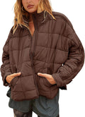 Women's Oversized Quilted Lightweight Puffer Jacket - Baggy Fit