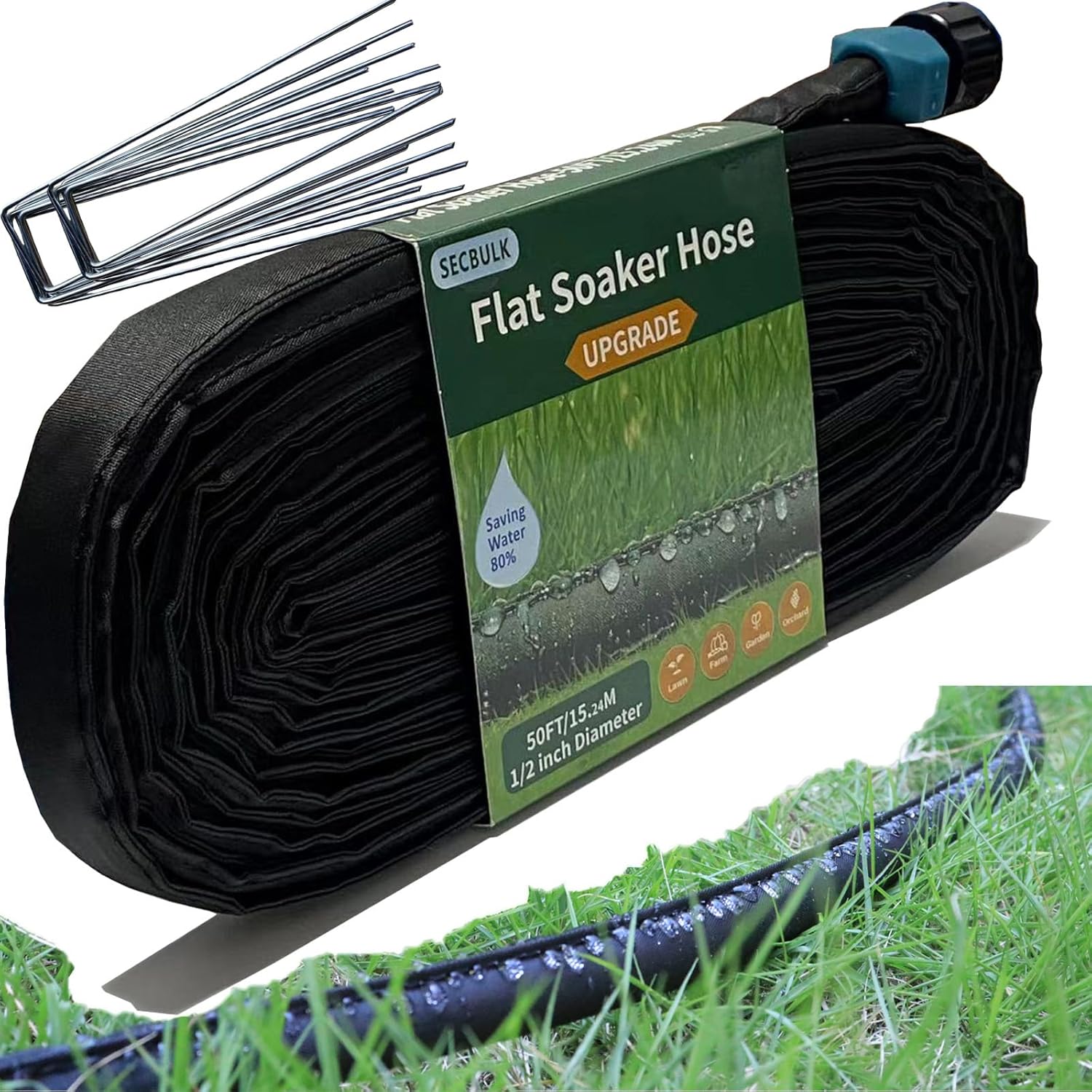 2025 Flat Soaker Hose 50 ft for Efficient Garden Irrigation