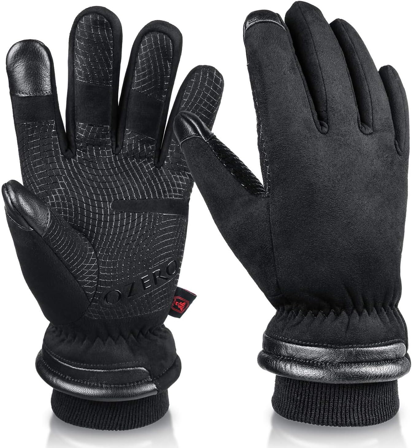 OZERO Waterproof Winter Gloves - Ultra Warm & Touchscreen - Anti-Slip Palm - Perfect Gift!