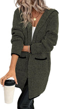 Sidefeel Womens Long Sleeve Contrast Cardigan - Cozy Oversized Look