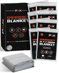 PREPARED4X Mylar Blankets 8 Pack - Reinforced Waterproof Survival
