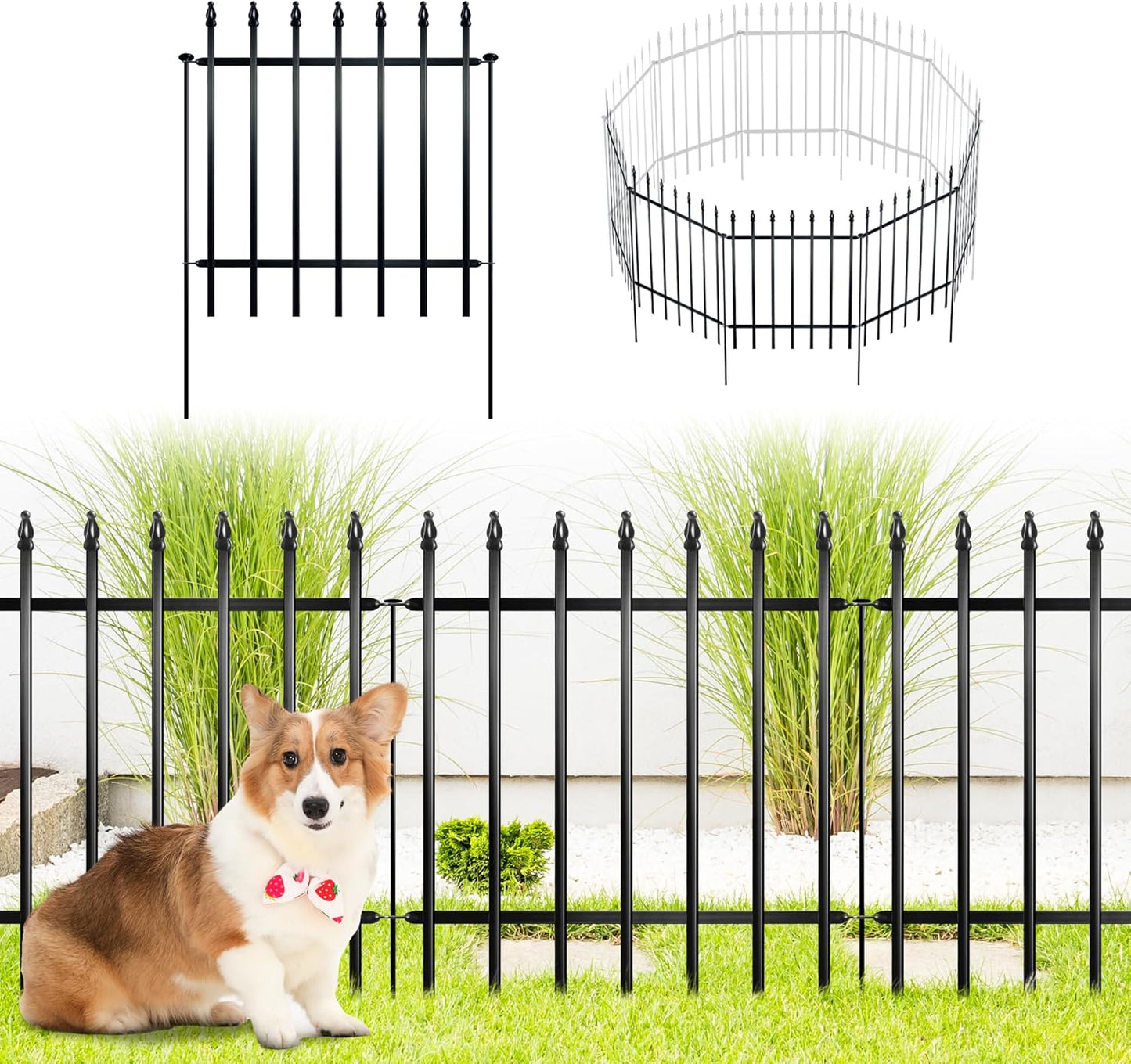 ARIFARO Decorative Metal Garden Fence for Stylish Outdoor Spaces