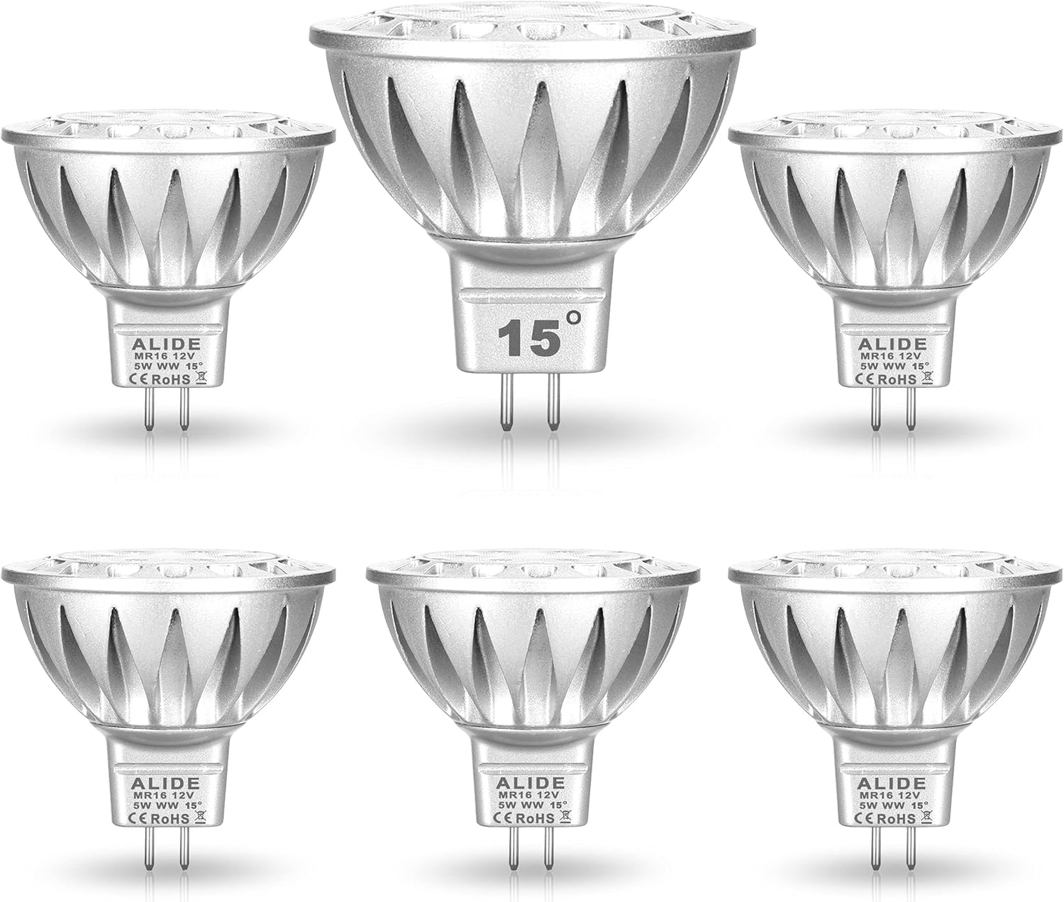 ALIDE MR16 Led Bulbs 15 Degree Narrow Beam Angle for Lighting