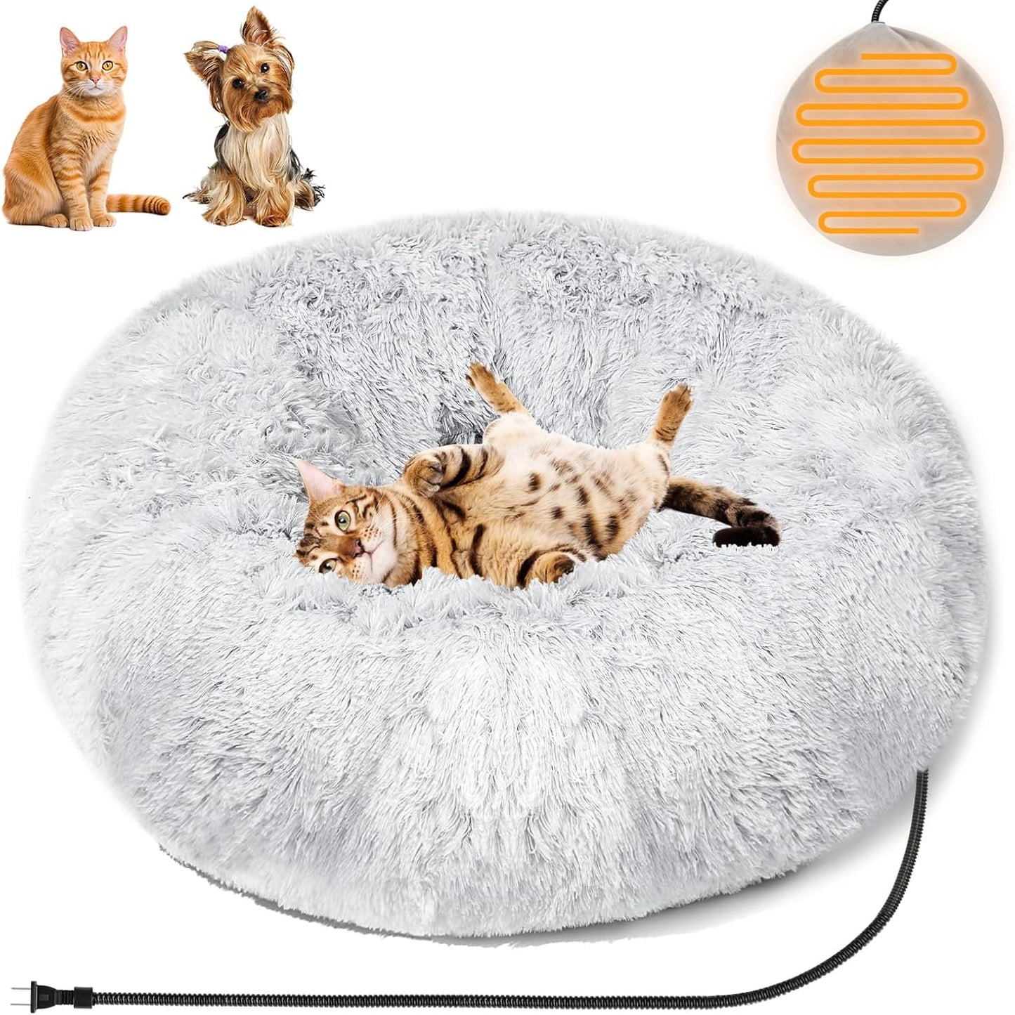 Cozy Heated Cat Bed for Year Round Comfort