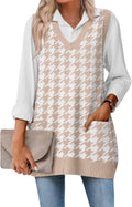 Zeagoo Women's Sweater Vest 2025 Oversized V Neck Pullovers