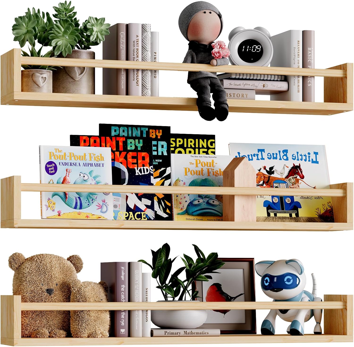 Floating Bookshelves for Nursery - Stylish Storage Solution