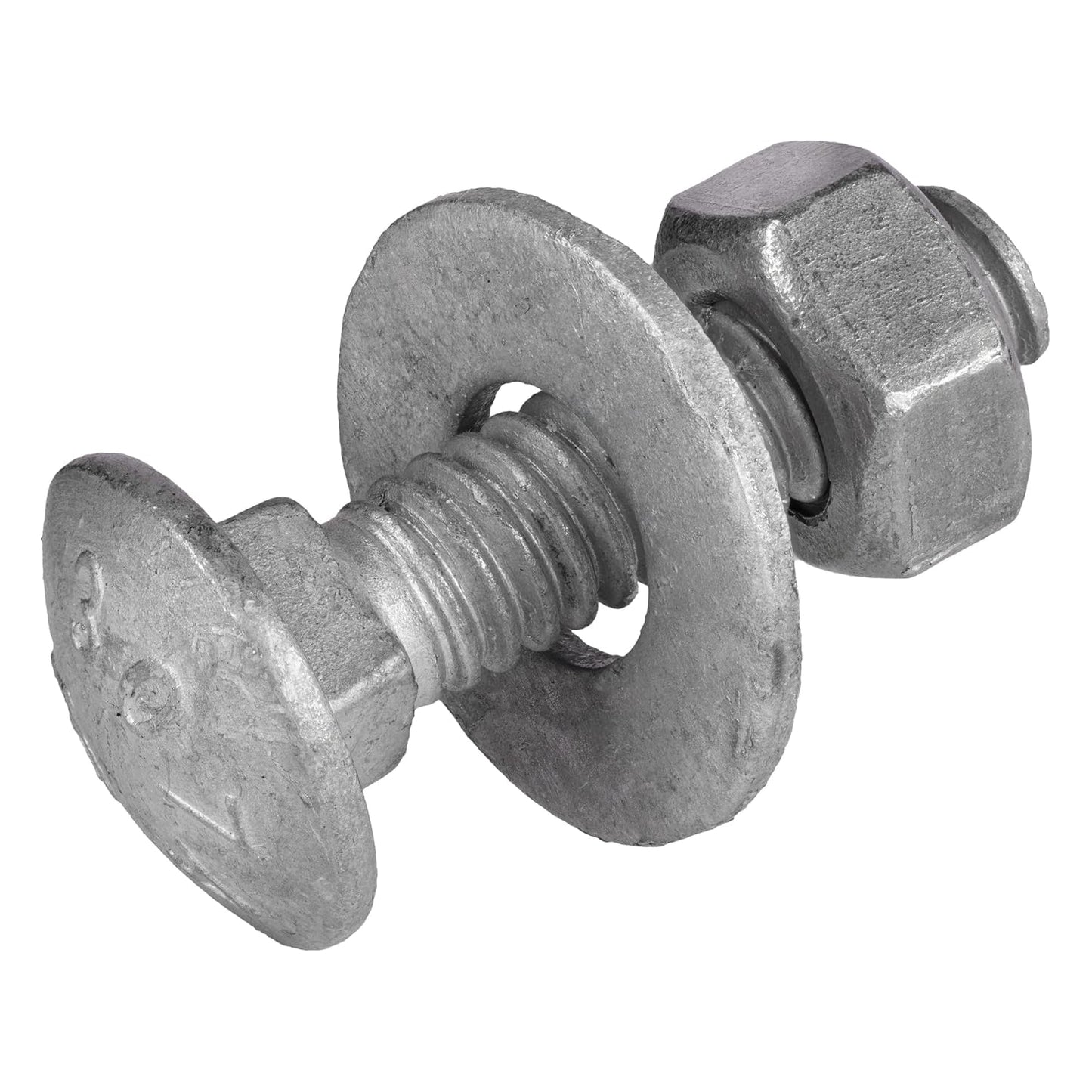 1/4in x 1in Galvanized Carriage Bolt Kit with Washers and Nuts