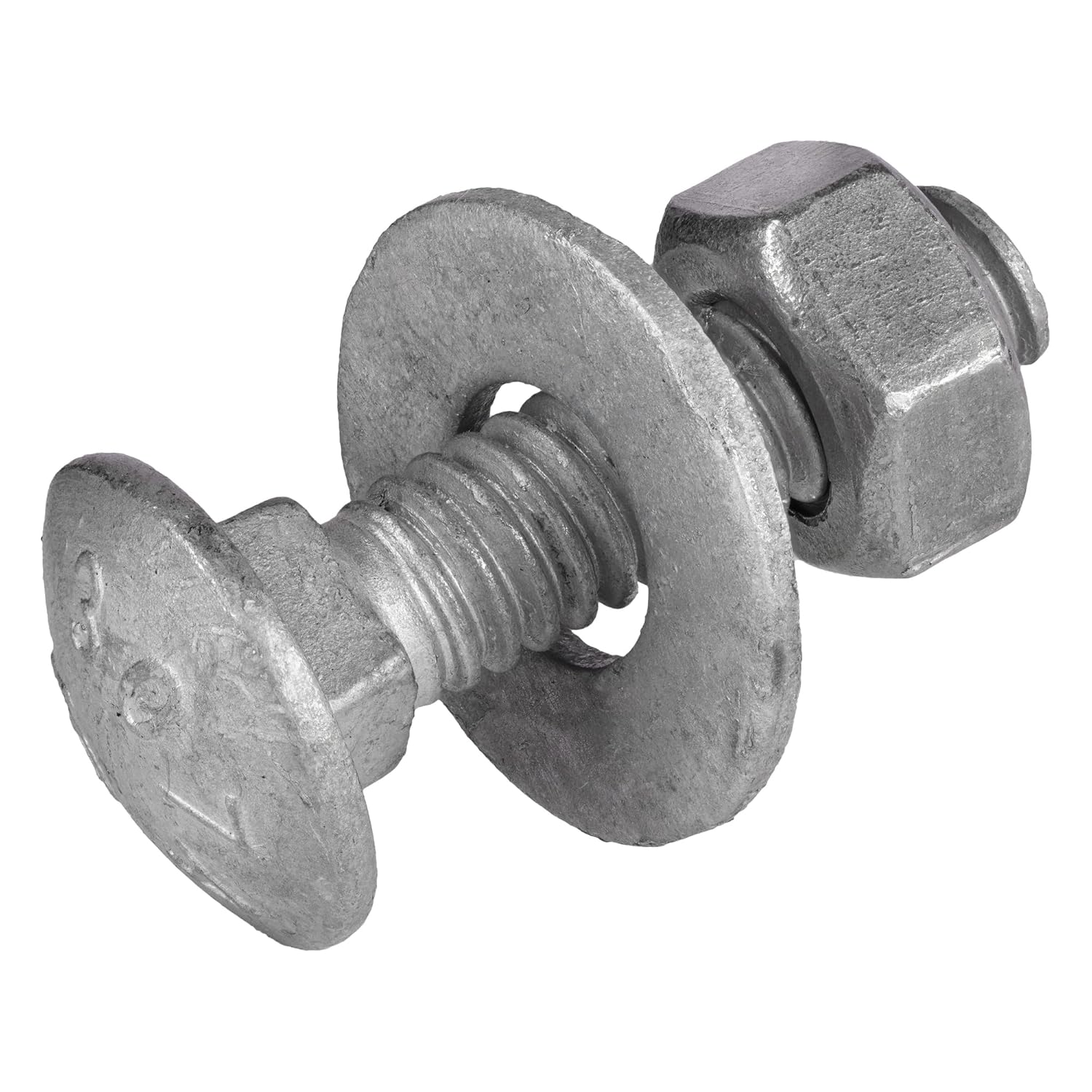 1/4in x 1in Galvanized Carriage Bolt Kit with Washers and Nuts