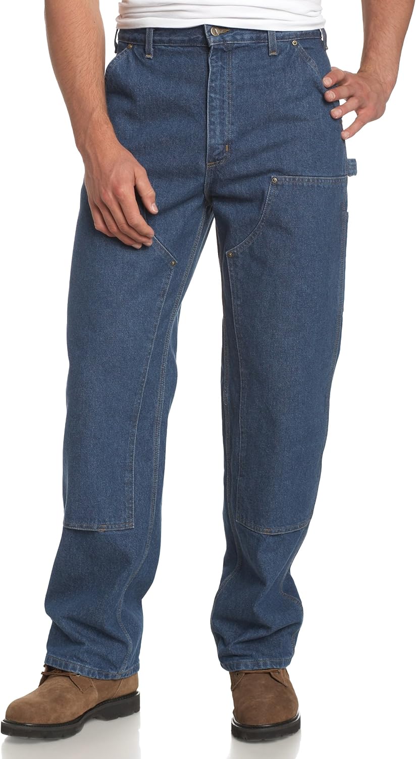 Men's Loose Fit Washed Duck Double-Front Utility Work Pant 32ft 34in