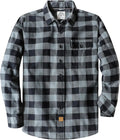 Mens Flannel Shirt Long Sleeve Plaid Button-Down - Warm, Soft Fit what
