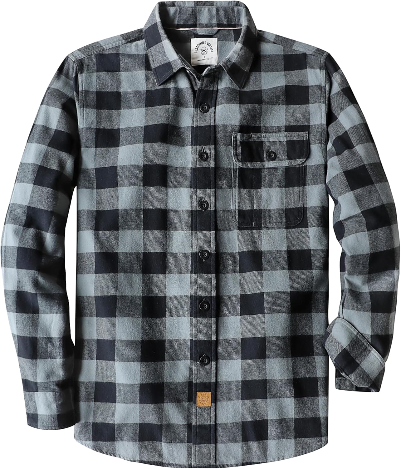 Mens Flannel Shirts Long Sleeve Soft Cotton Button Down Plaid