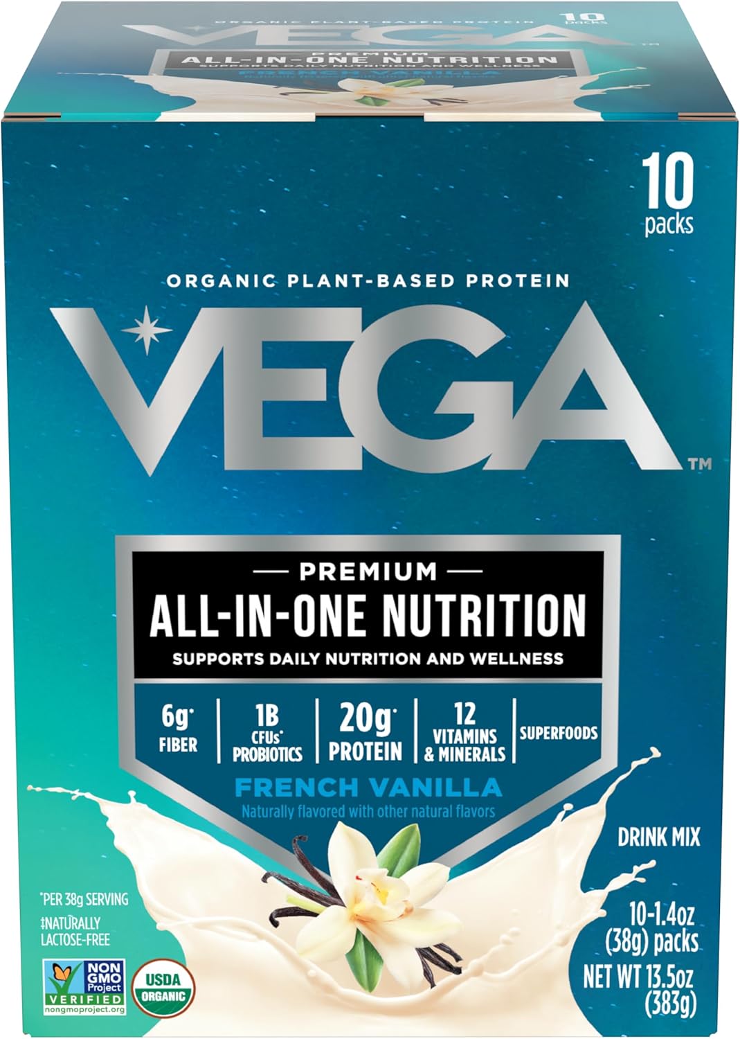 Vega Organic All-in-One Vegan Protein Powder for Nutrition Boost