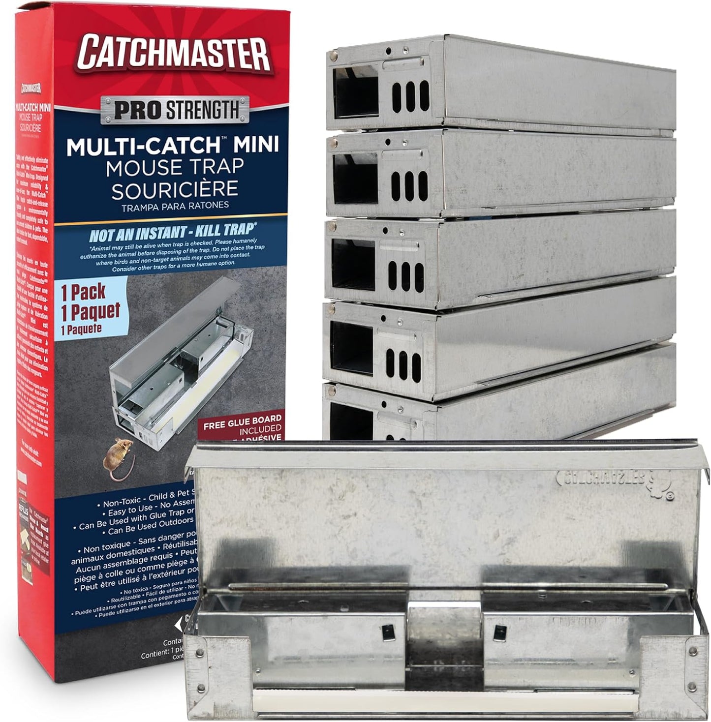 Pet Safe Multi-Catch Mouse Trap 6-Pack - Humane Indoor & Outdoor Pest Control!