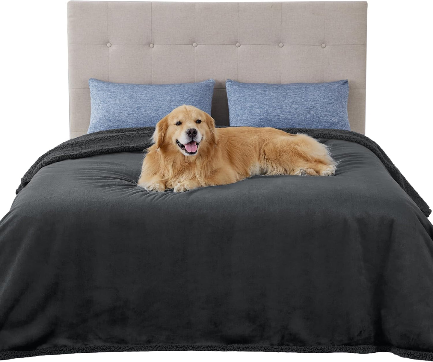 Bedsure Waterproof Blanket for Bed - Cozy Sherpa Fleece Design