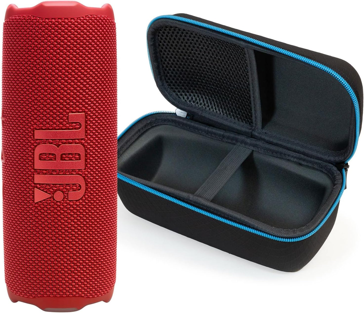JBL FLIP 7 Bundle: Bluetooth Speaker + Hard Case in Red