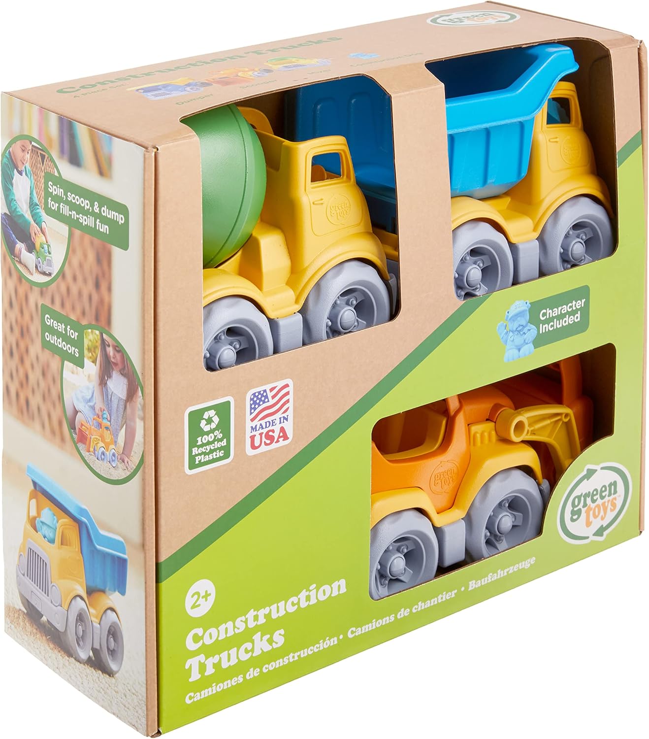 Green Toys Construction Vehicle 3-Pack - Eco-Friendly Playset
