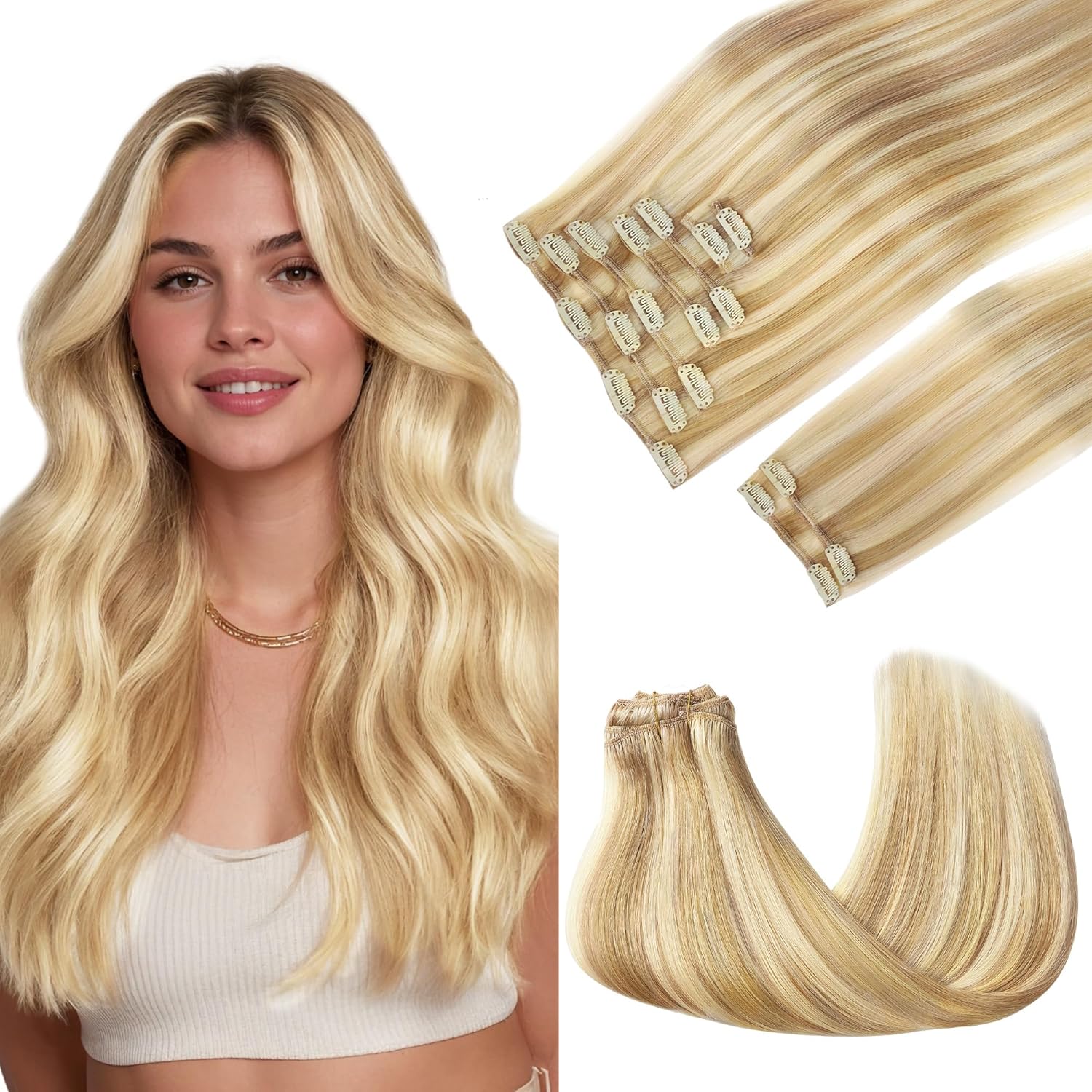 GOO GOO Clip in Hair Extensions for Natural Volume and Style