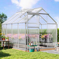 Polycarbonate Greenhouse 6x8FT Heavy Duty - Sturdy Year-Round Grow