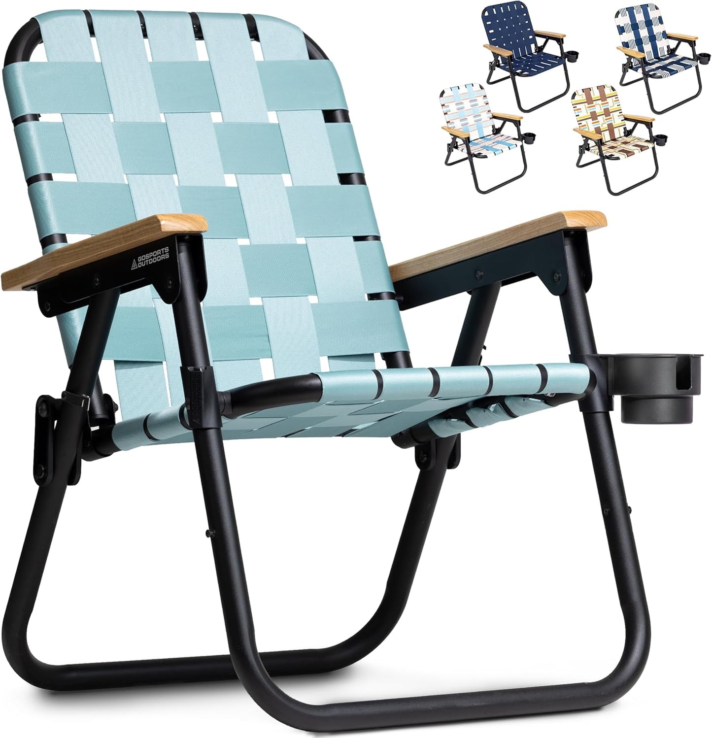 GoSports WOVN Beach Backpack Chair - Premium Folding Camping Chair