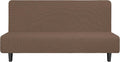 Easy-Going Stretch Futon Slipcover Large Brown - Soft Jacquard Fit