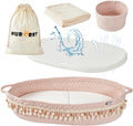 Baby Changing Basket Foldable Portable Changing Pad - Pink Moses