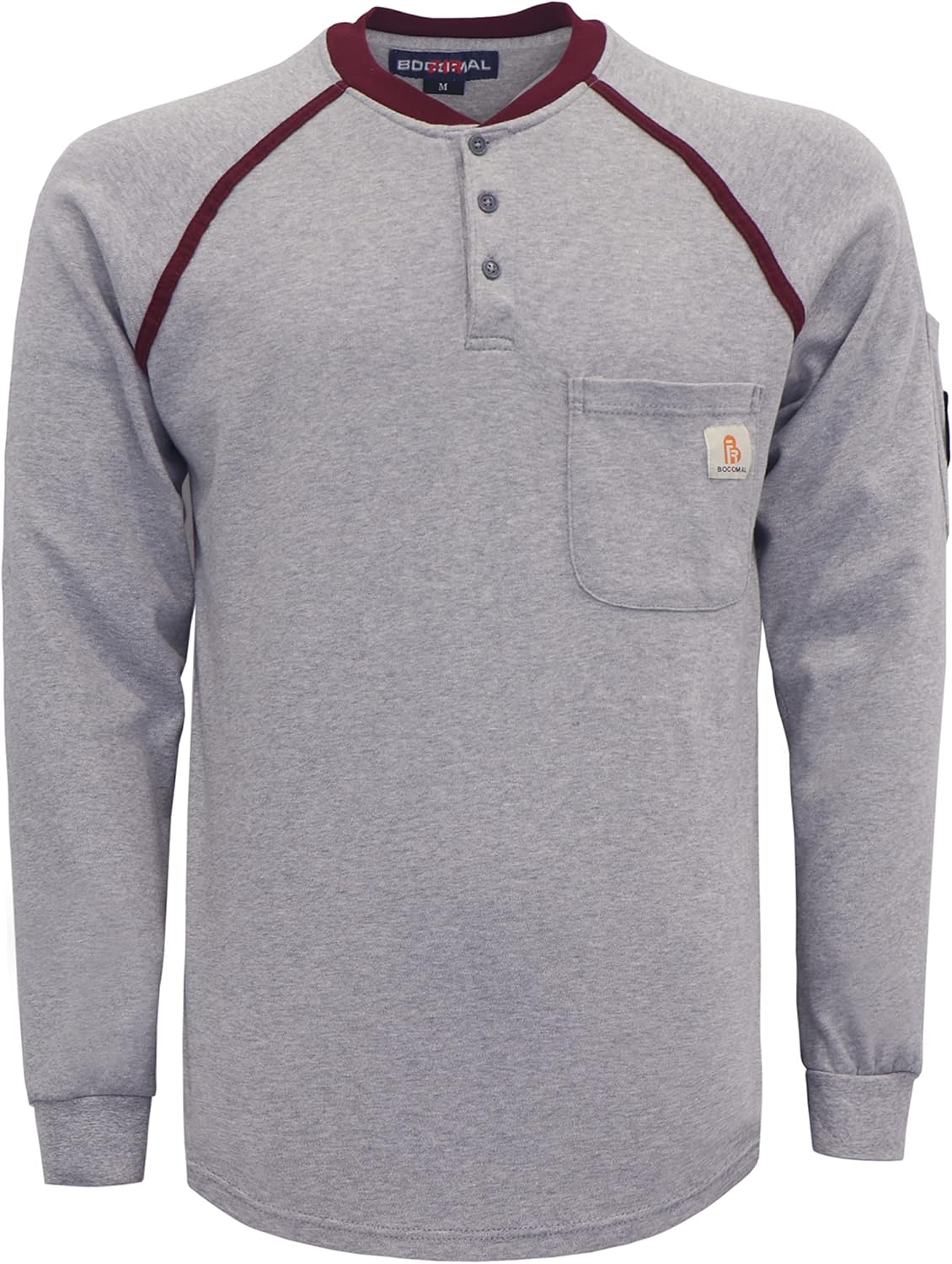 BOCOMAL FR Shirts Flame Resistant Henley for Safety and Comfort
