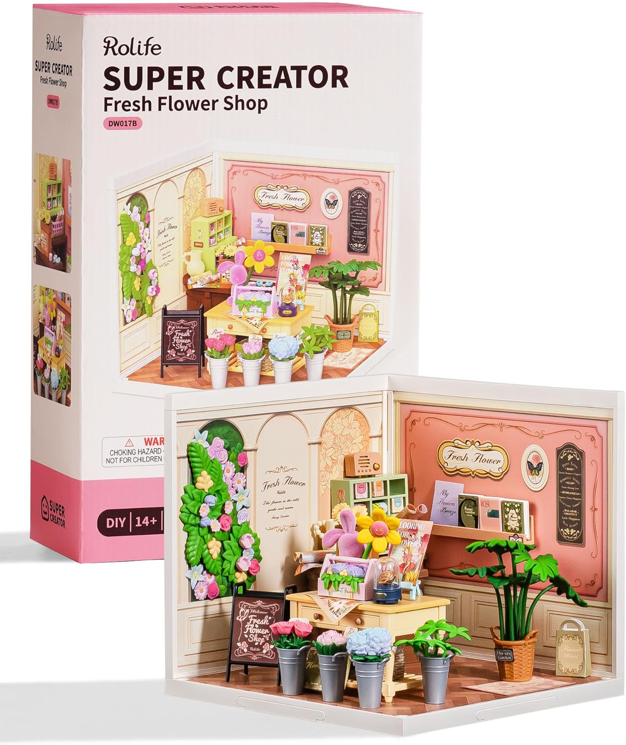 Rolife Super Creator DIY Mini Fresh Flower Shop Dollhouse Kit