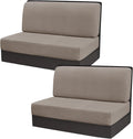 Gollense RV Dinette Cushion Covers Stretch Seat Covers - T-Khaki