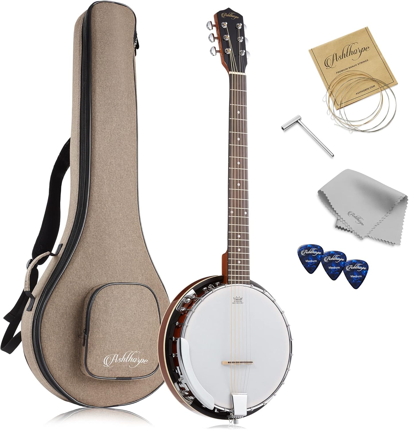6-String Banjo with Mahogany Resonator for All Skill Levels