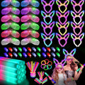 Glow in the Dark Party Supplies Bulk Pack - 260 Piece Glow Party Kit