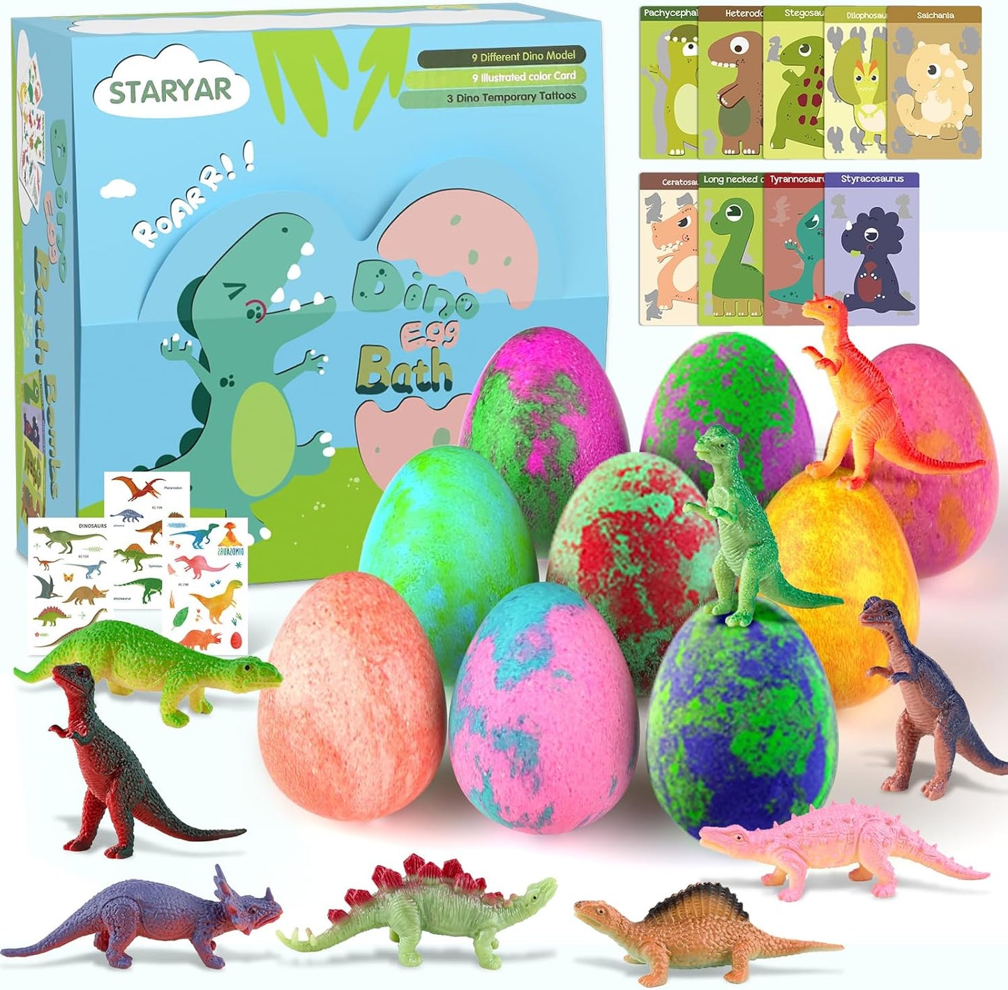 Organic Dinosaur Bath Bombs - Fun Surprise Toys for Kids