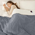 Electric Blanket Full Size 72in x 84in Blue - Soft Thick Sherpa Heated