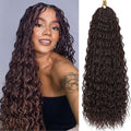 Brown Boho Box Braids Crochet Hair 24 in 7 Packs - Curly Ends