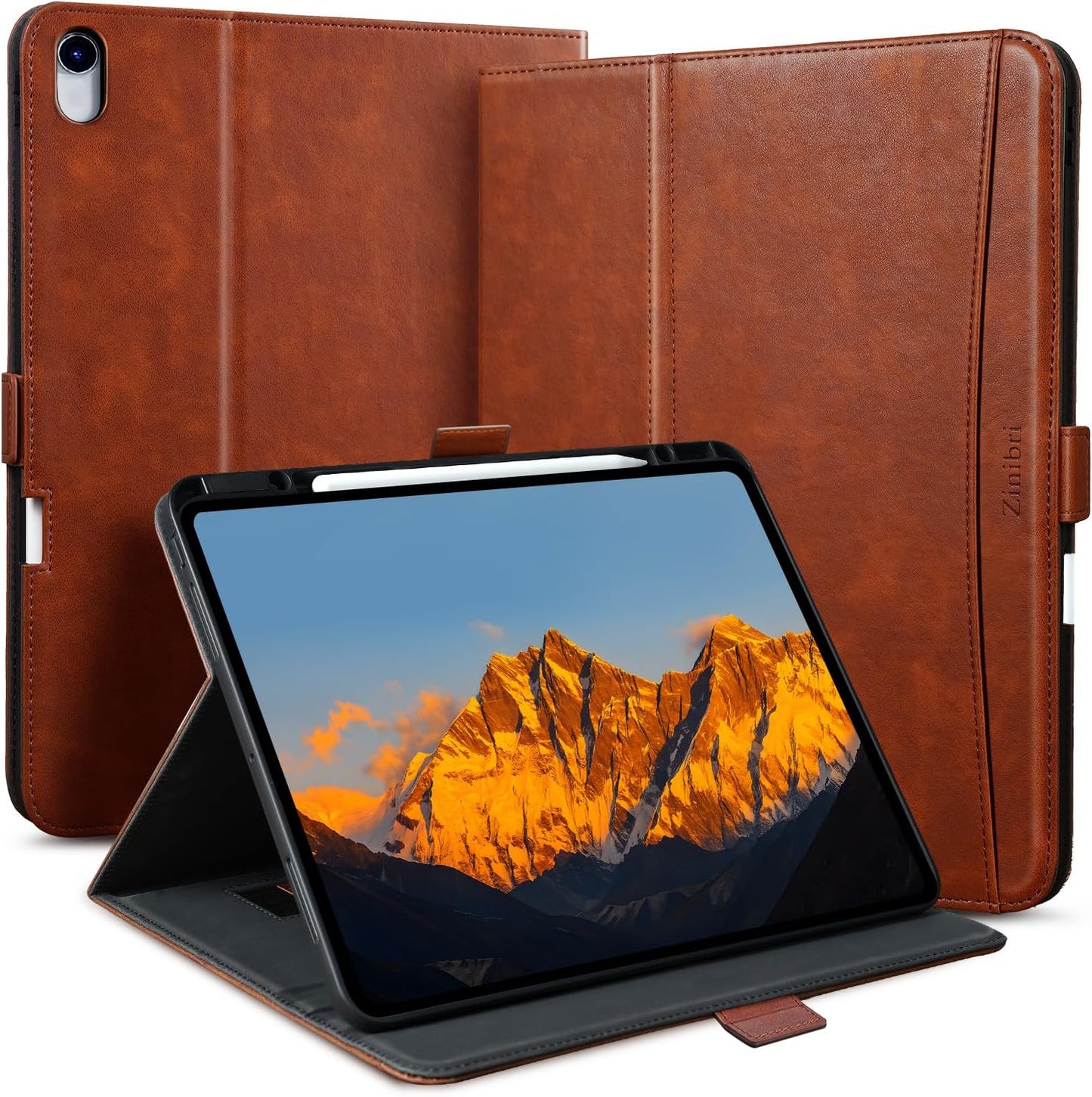 Handcrafted iPad A16 11th Gen Case with Pencil Holder & Strap