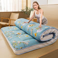 Rustic Floral Korean Futon Mattress Queen - Thick Quilted Floor Pad