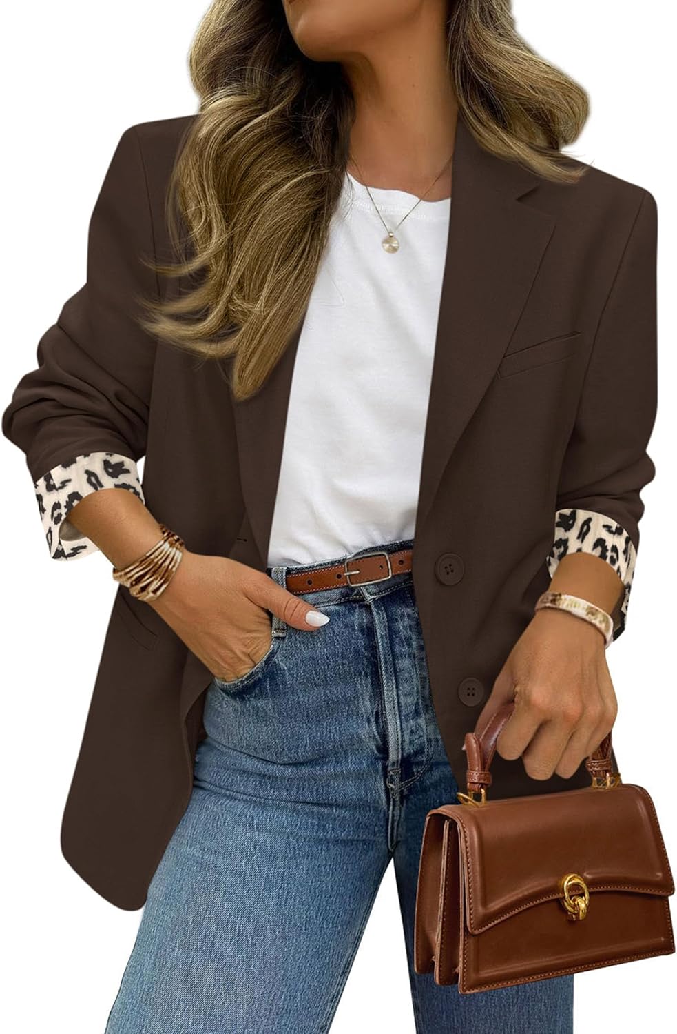 PRETTYGARDEN Blazers for Women: Chic Leopard Print Jacket