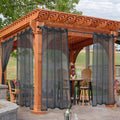 Outdoor Sheer Curtains for Patio Waterproof 4 Panels - Light Filtering