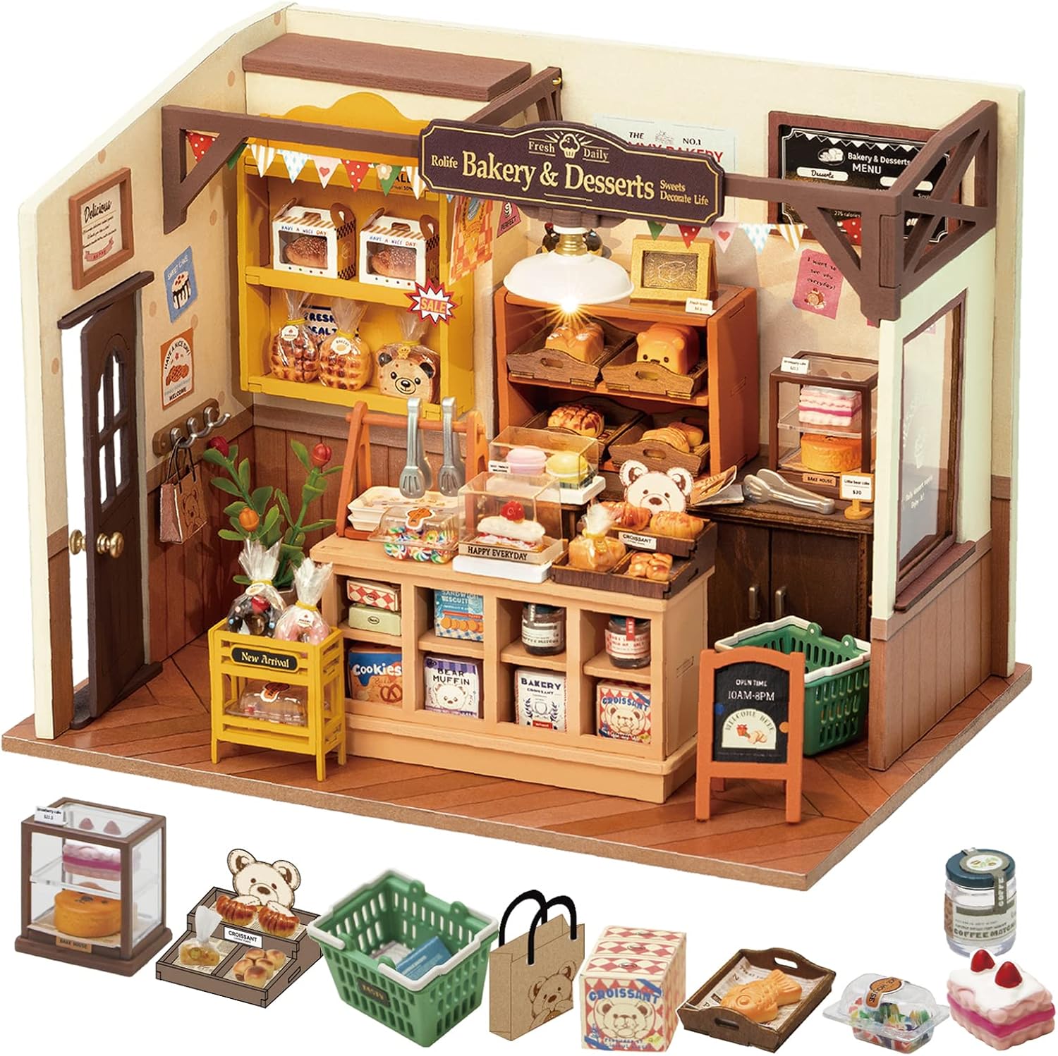 Rolife DIY Miniature Doll House Kit - Becka's Bakery Set