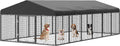 Large Outdoor Dog Enclosure with Roof - Heavy Duty Kennel